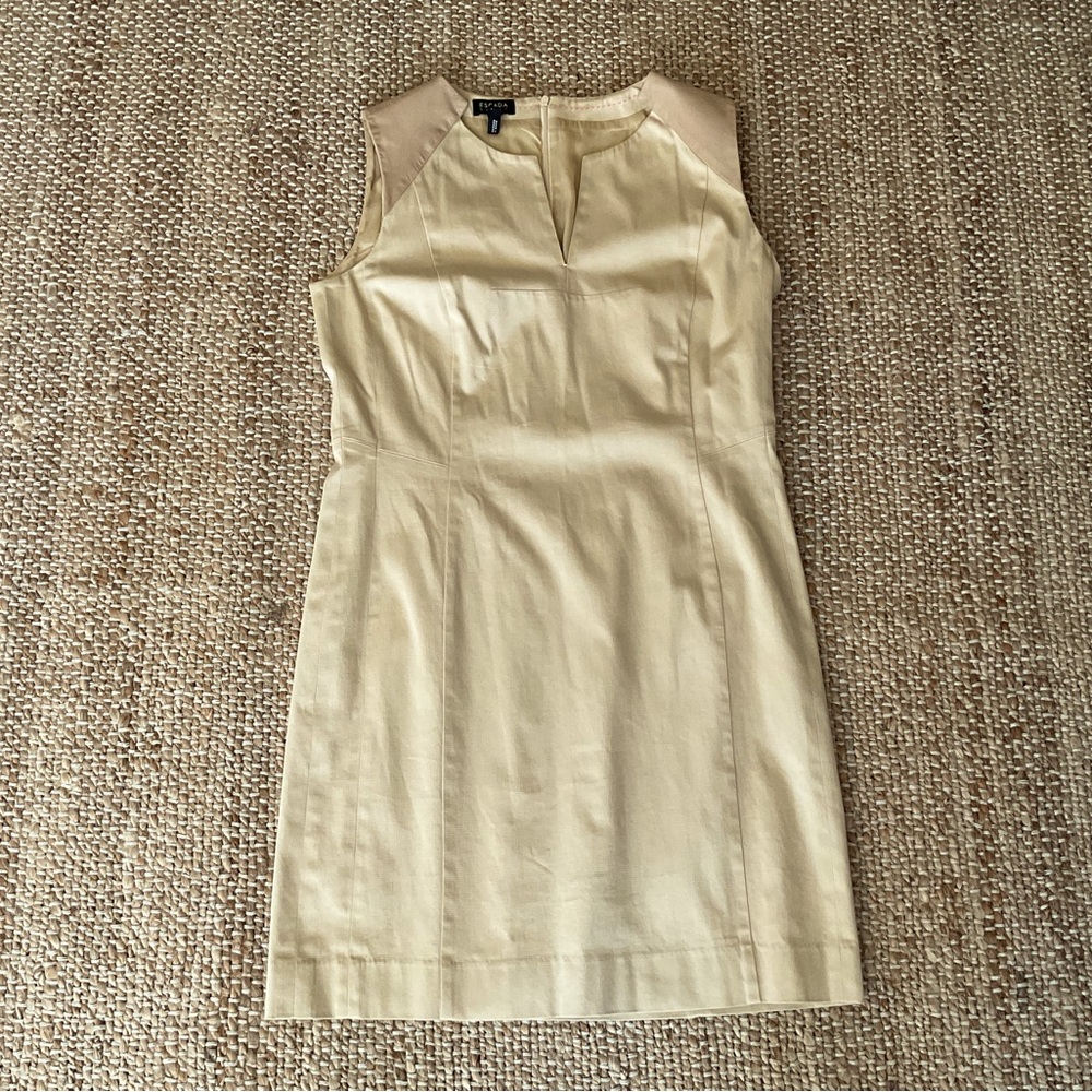 Escada Sport butter yellow SZ 40/10leather cap sleeves